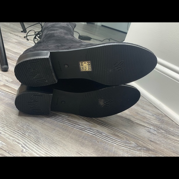 Stuart Weitzman Black Suede Lowland Over the Knee Boots - Picture 8 of 12